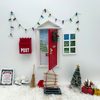 Tonttuovi Christmas Elf 7 Inch Wooden Opening Magic Fairy Door for Christmas Santa's with Accessories Festive Decoration Elf Arrivial Ideas