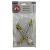 BLMINIATURES 1:12 - 1" Scale Dollhouse Miniature Season Decoration Christmas Set of 2 Miniature Ski-Racer Skis with Ski Poles (Yellow & Black)