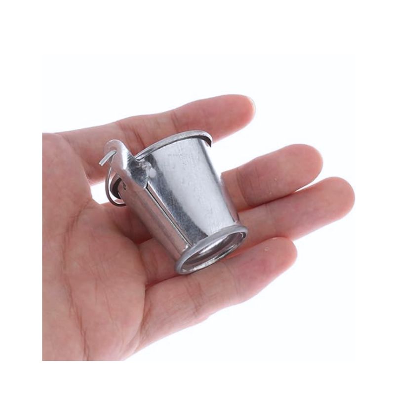 blminiatures 1:12 Scale Mini Metal Bucket - Realistic Tin Pail with Handle for Dollhouse, Gnome Door & Fairy Garden Decor