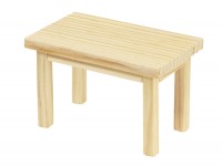 BLMINIATURES 1:12 - 1" Scale Dollhouse Miniature Season Decoration Christmas Miniature Wooden Table (Natural Wood, 1-Piece, 8cm)