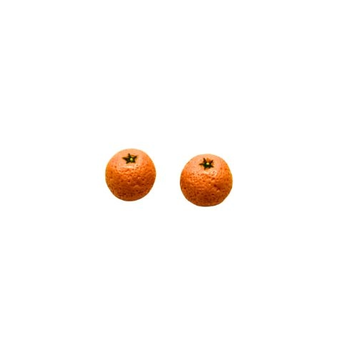 Blminiatures 1:12 Scale Dollhouse Miniature Oranges/Mandarins - 2pcs Tiny Whole Fruit (1cm) for Dollhouse Kitchen Decor