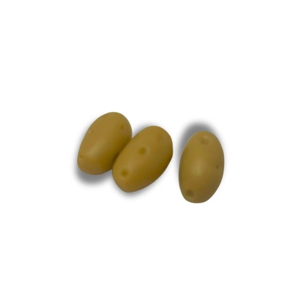 blminiatures 1:12 Scale Dollhouse Miniature Potatoes - 3pcs Tiny Vegetables for Dollhouse Kitchen Decor