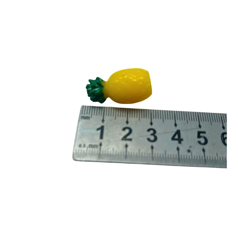 Blminiatures 1:12 Scale Dollhouse Miniature Pineapple - 1pcs Tiny Whole Fruit (2.5cm) for Dollhouse Kitchen Decor