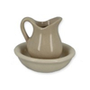 BLMINIATURES 1:12 - 1" Scale Dollhouse Miniature Season Decoration Christmas Miniature Wash Basin & Pitcher Set (Porcelain, 2-Piece)