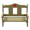 BLMINIATURES 1:12 - 1" Scale Dollhouse Miniature Season Decoration Christmas Miniature Green Wooden Bench with Red Heart (Green & Red, 10 x 4.5cm)