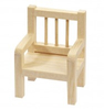 BLMINIATURES 1:12 - 1" Scale Dollhouse Miniature Season Decoration Christmas Miniature Wooden Chair (Natural Wood, 1-Piece, 4.5cm)