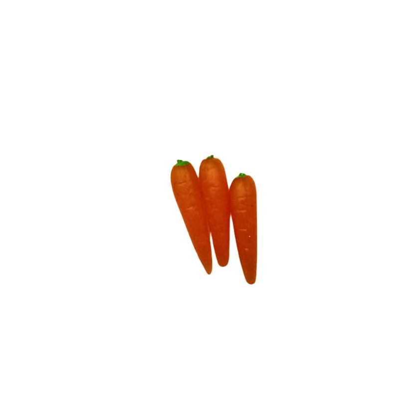 blminiatures 1:12 Scale Dollhouse Miniature Carrots - 3pcs Tiny Vegetables for Dollhouse Kitchen Decor